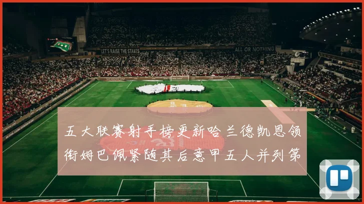 五大联赛射手榜更新哈兰德凯恩领衔姆巴佩紧随其后意甲五人并列第1